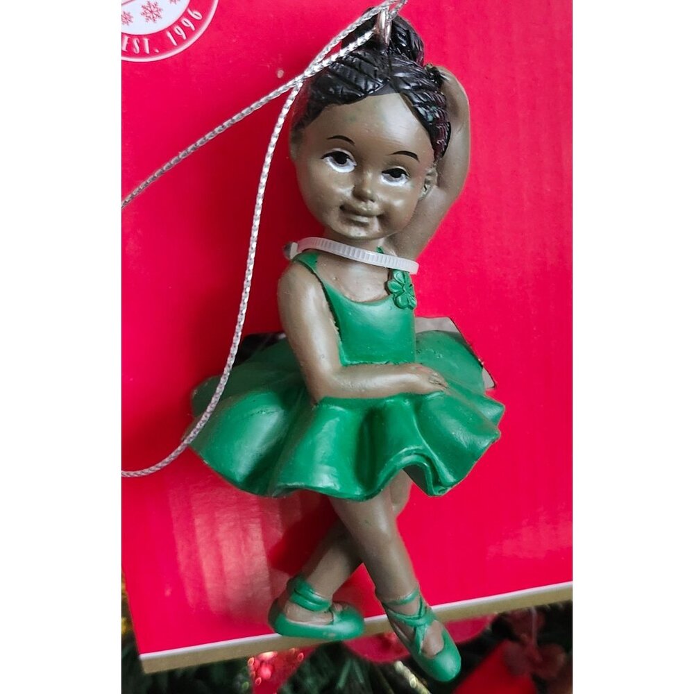 African American Ballerina Ornament, 2.5 W 4.87H 2.25 L inch Tutu